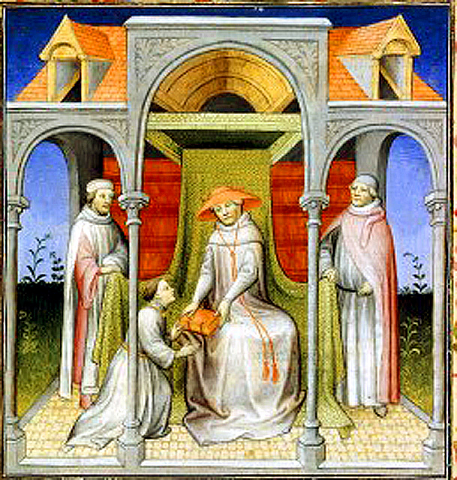 Guillaume de Boldenseleremet son livre au cardinal